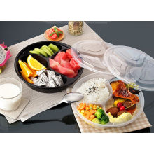 Hot Bento / Meal / Round Desechables 3 compartimentos PP Microondas plástico Envase de alimentos